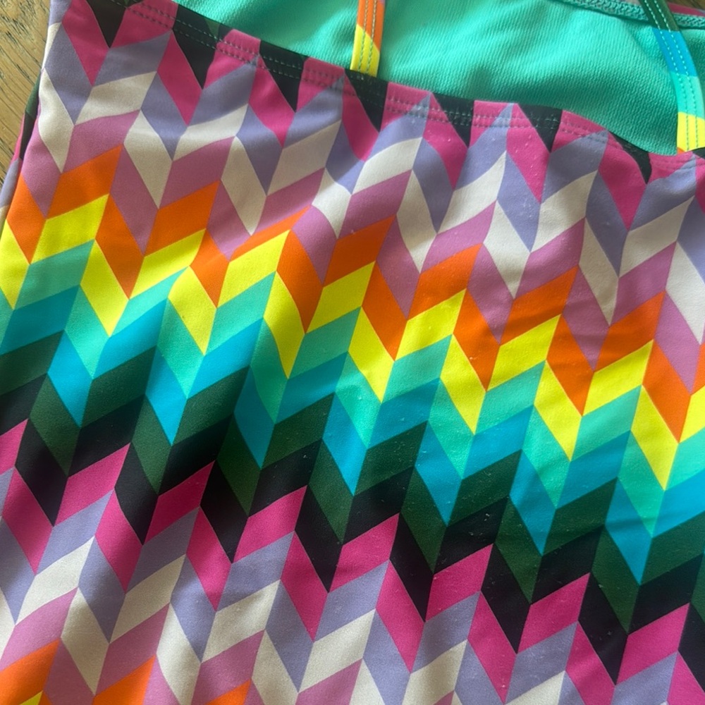 ⚡️ Colorful Chevron Pattern Swimsuit - Picture 3 of 4